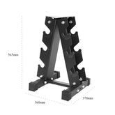 a shape 3 pairs dumbbell rack dimension